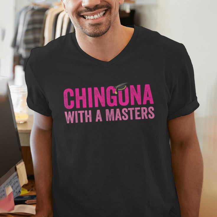 Latina Graduation Educated Latina Chingona With A Masters Men's V-Neck T-Shirt