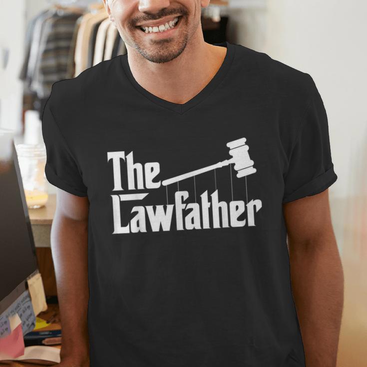 The Lawfather Father's Day Firm Lawyer Daddy Attorney Dad Men's V-Neck T-Shirt