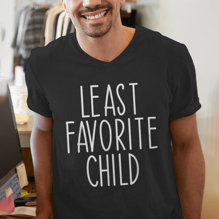Least Favorite Child Mom Dad Son Men's V-Neck T-Shirt Least Favorite Child Mom Dad Son Men's V-Neck T-Shirt