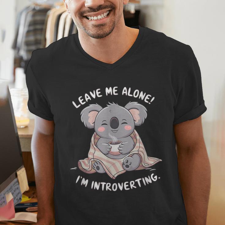 Leave Me Alone I'm Introverting Koala Introvert Men's V-Neck T-Shirt