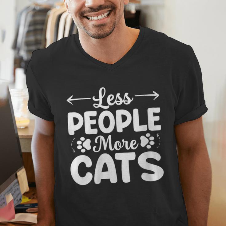 Less People More Cats Introvert's Dream Tee Men's V-Neck T-Shirt Less People More Cats Introvert's Dream Tee Men's V-Neck T-Shirt