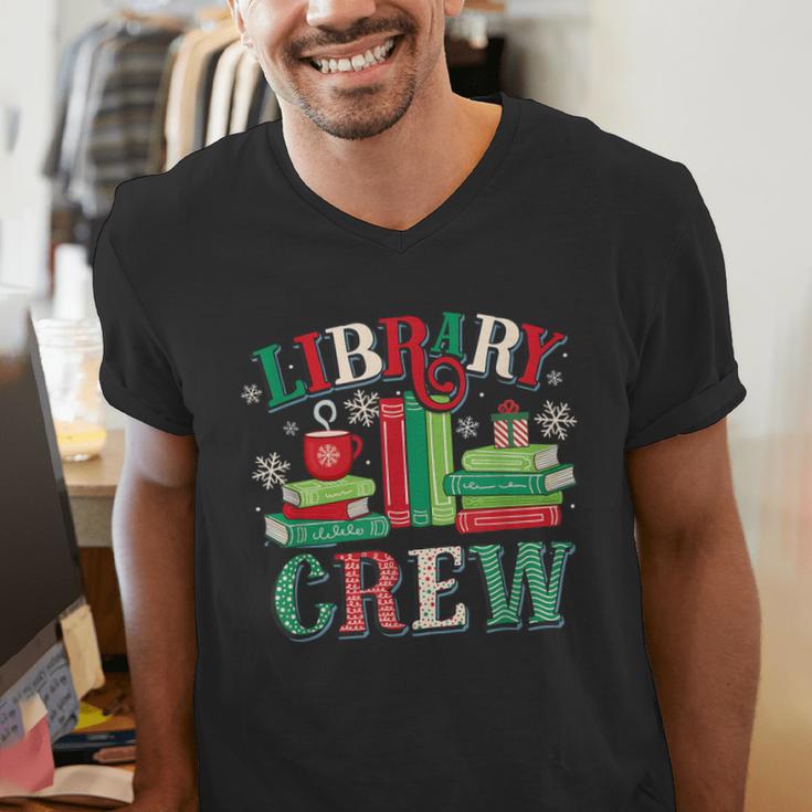 Library Crew Book Lovers Reader Teacher Librarian Christmas Men's V-Neck T-Shirt Library Crew Book Lovers Reader Teacher Librarian Christmas Men's V-Neck T-Shirt