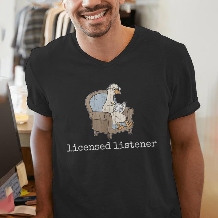 Licensed Listener Goose School Graduation Men's V-Neck T-Shirt