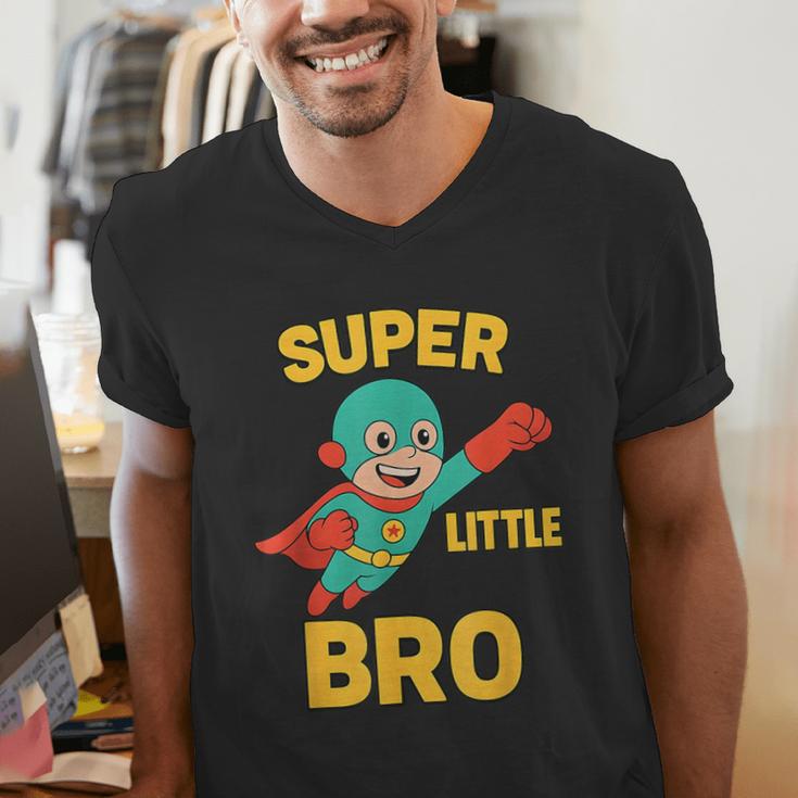 Little Cute Superhero Brother Comic Book Baby Bro Men's V-Neck T-Shirt