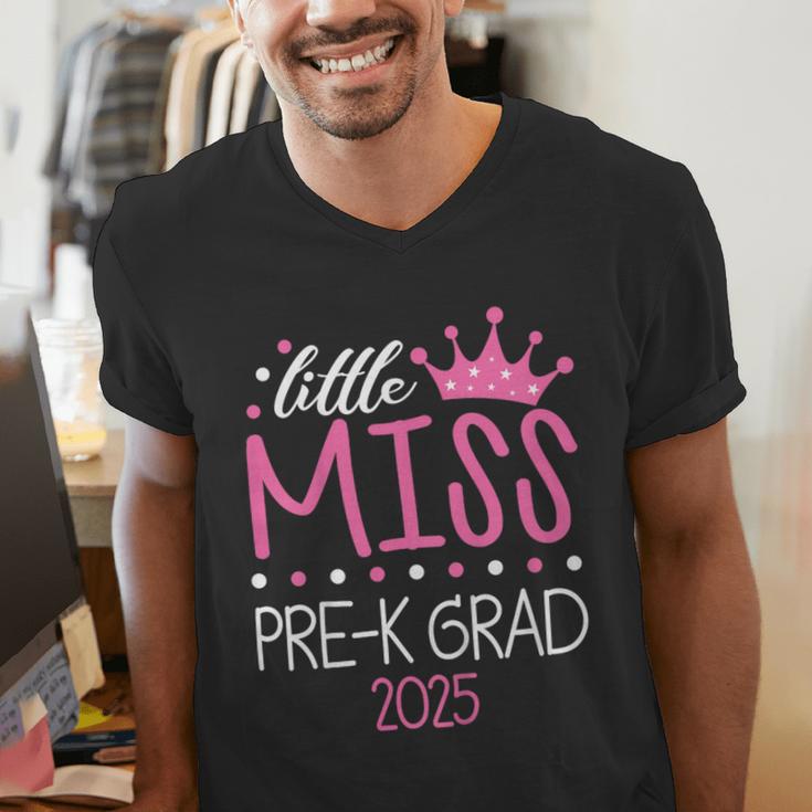 Little Miss Pre-K Grad Preschool Prek Graduation 2025 Men's V-Neck T-Shirt
