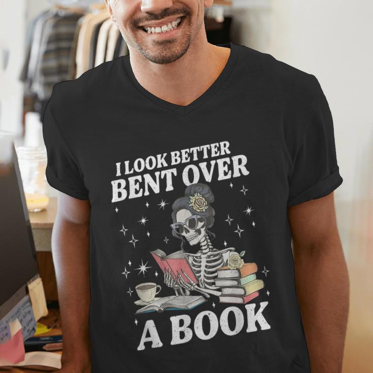 I Look Better Bent Over A Book Book Lover Men's V-Neck T-Shirt