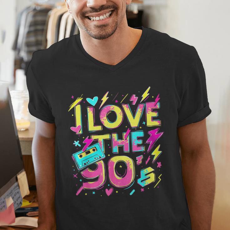 I Love The 90'S 90s Retro Nostalgia Men's V-Neck T-Shirt