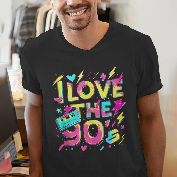 I Love The 90'S 90s Retro Nostalgia Men's V-Neck T-Shirt