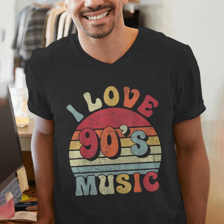 I Love 90's Music Retro Style Nostalgia Cassette 1990s Party Men's V-Neck T-Shirt
