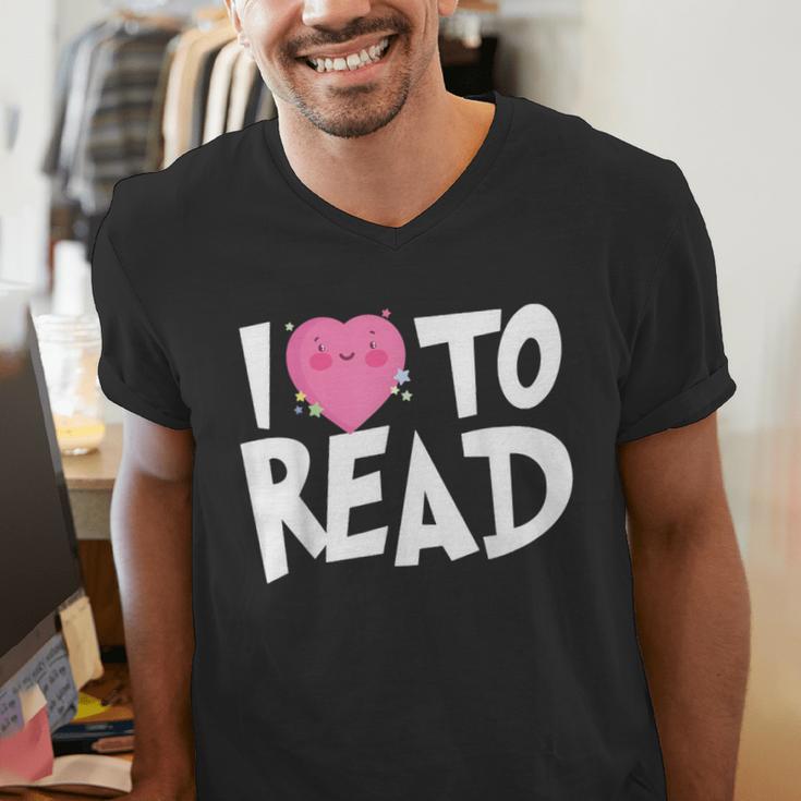 I LOVE TO READ Reading Books Bookworm Library Day Novelty Men's V-Neck T-Shirt I LOVE TO READ Reading Books Bookworm Library Day Novelty Men's V-Neck T-Shirt