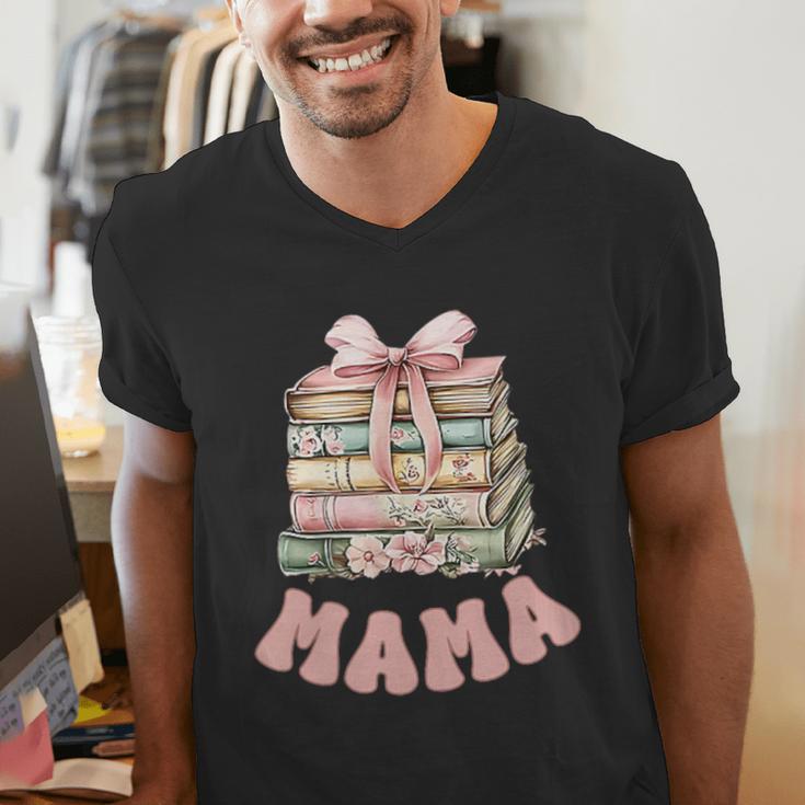 Mama Book First Chapter Birthday Family Matching Party Men's V-Neck T-Shirt Mama Book First Chapter Birthday Family Matching Party Men's V-Neck T-Shirt