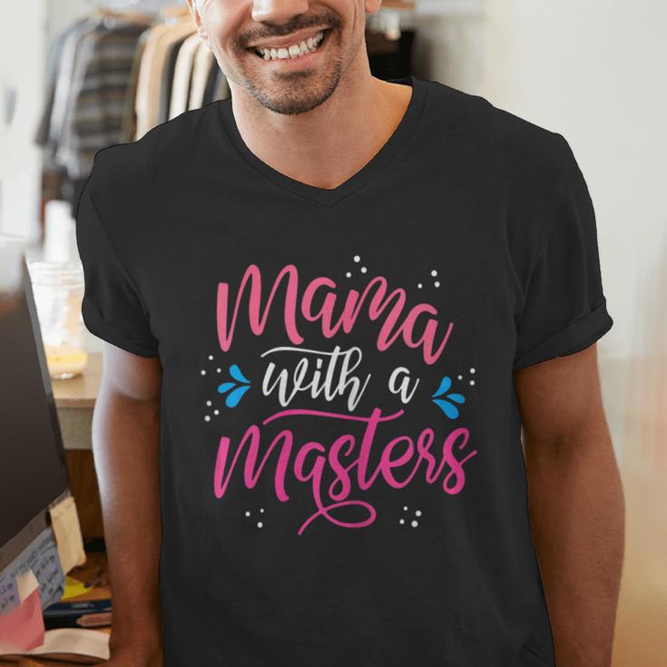 Mama With A Masters Degree Mom Graduation Mother's Day Men's V-Neck T-Shirt