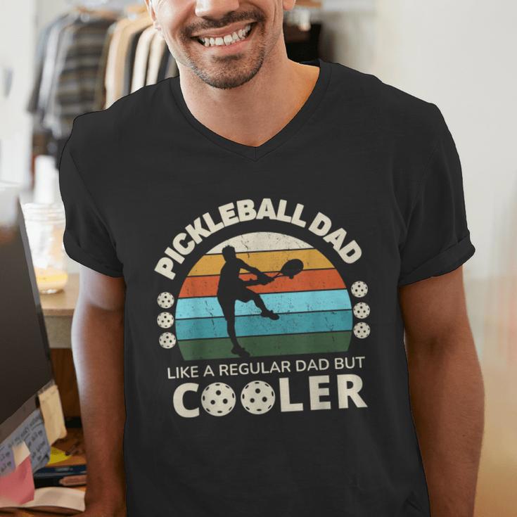 Man's Pickleball Dad Like A Regular Dad But Cooler Men's V-Neck T-Shirt