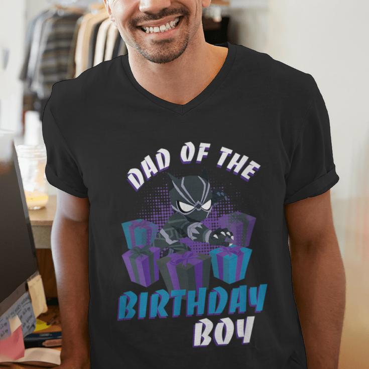 Marvel Panther Family Party Dad Of The Birthday Boy Men's V-Neck T-Shirt