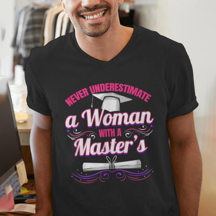 Master University Degree Master Graduation Party Girl Men's V-Neck T-Shirt