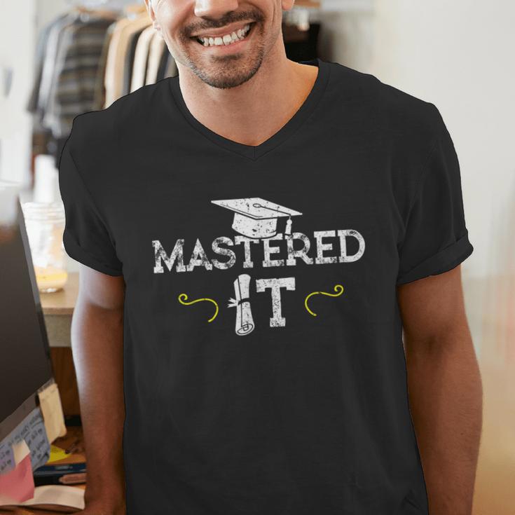 Mastered It Masters Graduation Cool Distressed Men's V-Neck T-Shirt