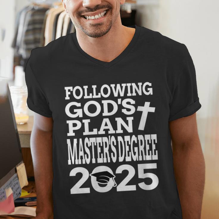 Masters Degree Graduation 2025 Christian MSW MPH MBA Men's V-Neck T-Shirt