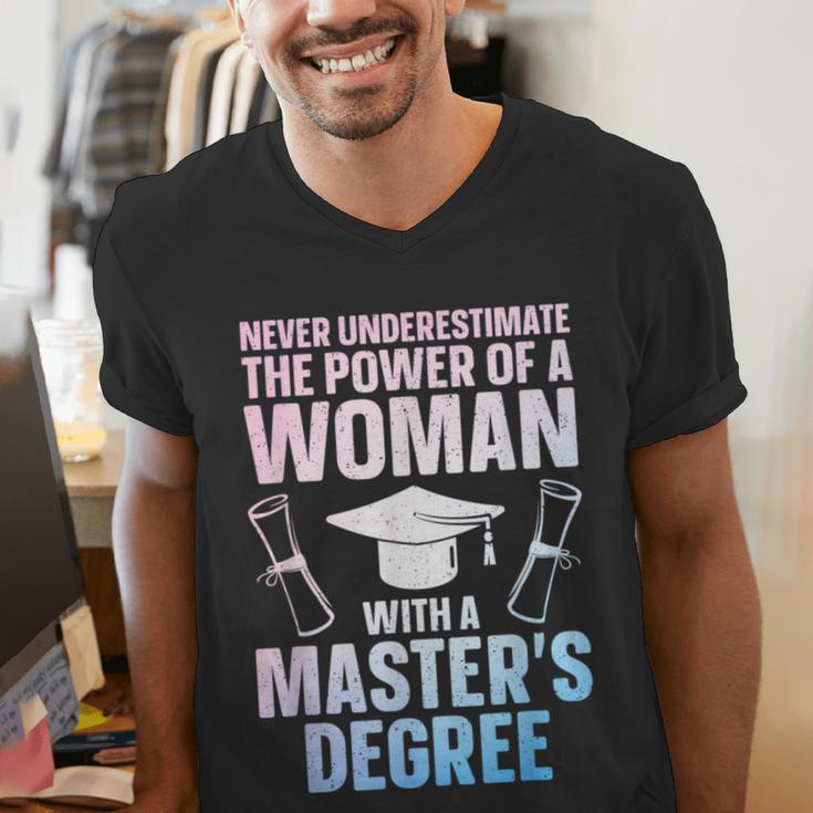 Masters Degree Graduation Art For Women Girls Masters Degree Men's V-Neck T-Shirt