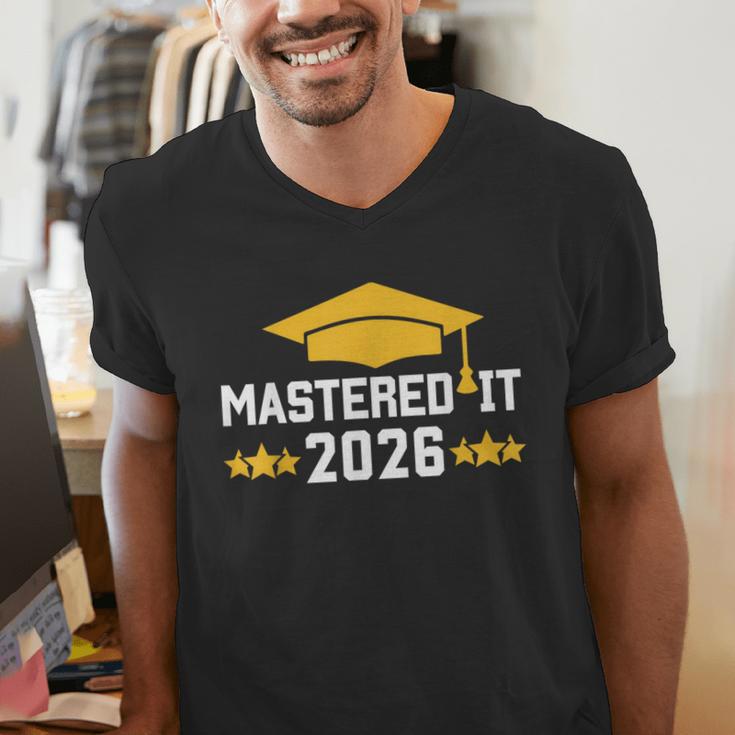 Masters Degree Graduation Mastered It Class Of 2026 Graduate Men's V-Neck T-Shirt
