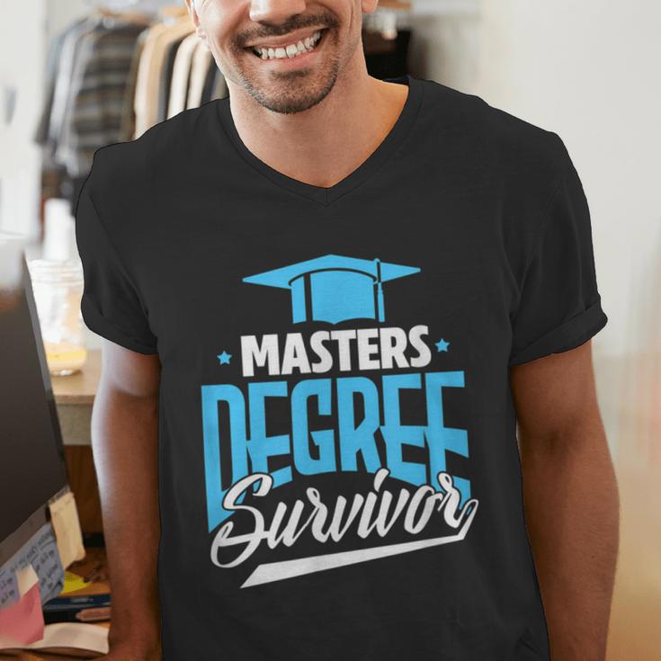 Master's Degree Graduation Masters Degree Survivor Men's V-Neck T-Shirt