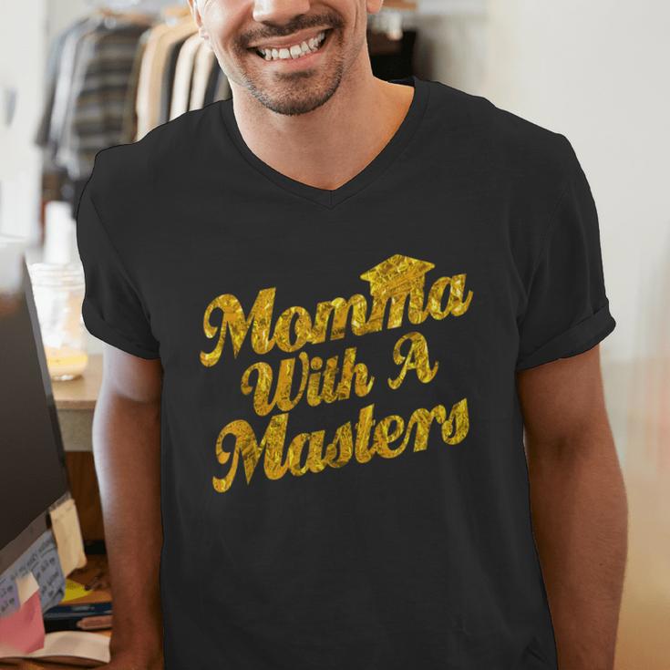 Masters Degree Graduation For Mom Wife Social Work MBA Men's V-Neck T-Shirt