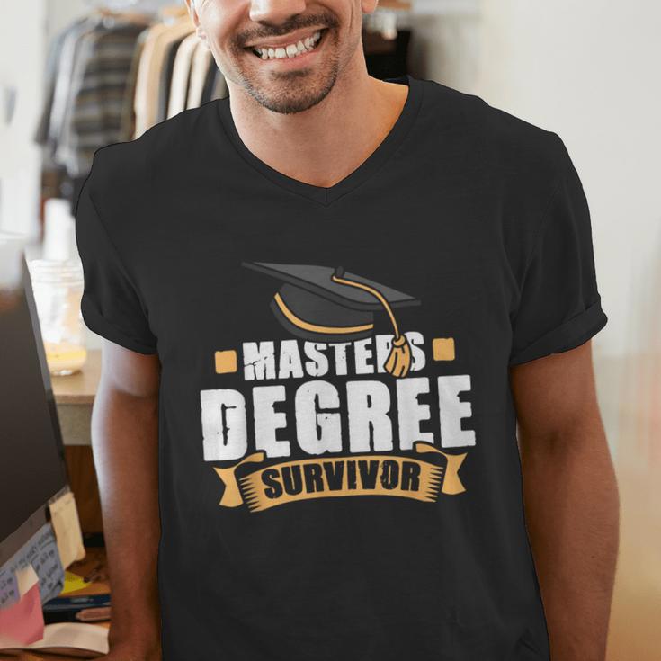 Masters Degree Survivor Graduation For MBA Graduate Men's V-Neck T-Shirt