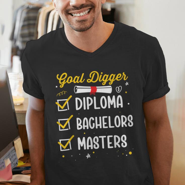 Masters Graduation Goal Digger Mastered It Men's V-Neck T-Shirt