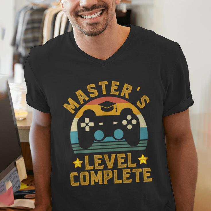 Master's Level Complete Vintage Video Gamer Graduation Men's V-Neck T-Shirt