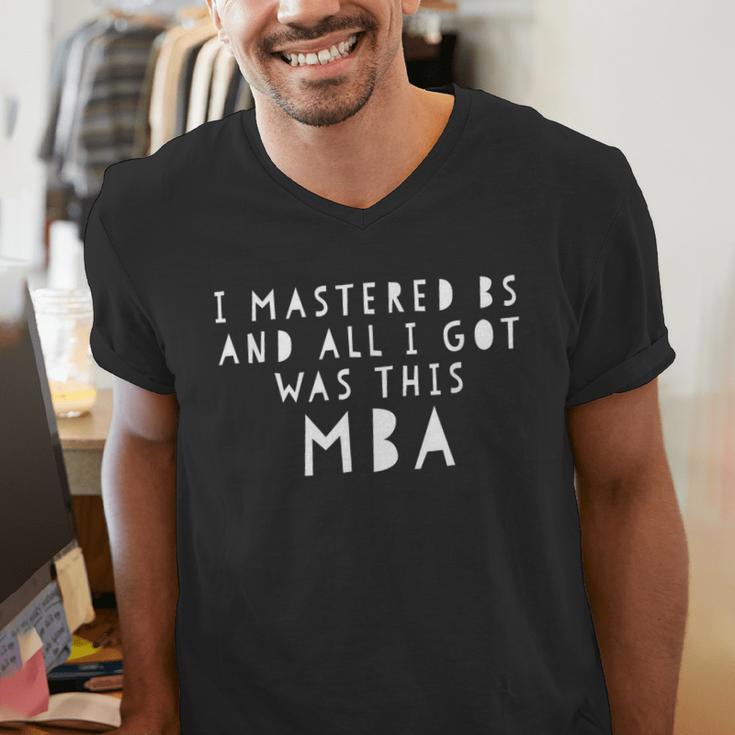 MBA GraduateShirt For Graduation Congrats Grad Men's V-Neck T-Shirt