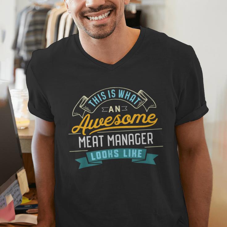 Meat Manager Shirt Awesome Job Occupation Graduation Men's V-Neck T-Shirt