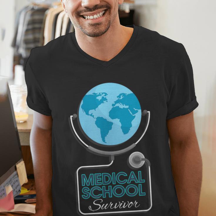 Medical School Survivor Med Graduation Men's V-Neck T-Shirt