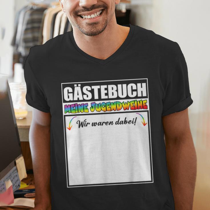 Meine Jugendweihe Guest Book Colourful Wir Waren Dabei MäDchen German Men's V-Neck T-Shirt