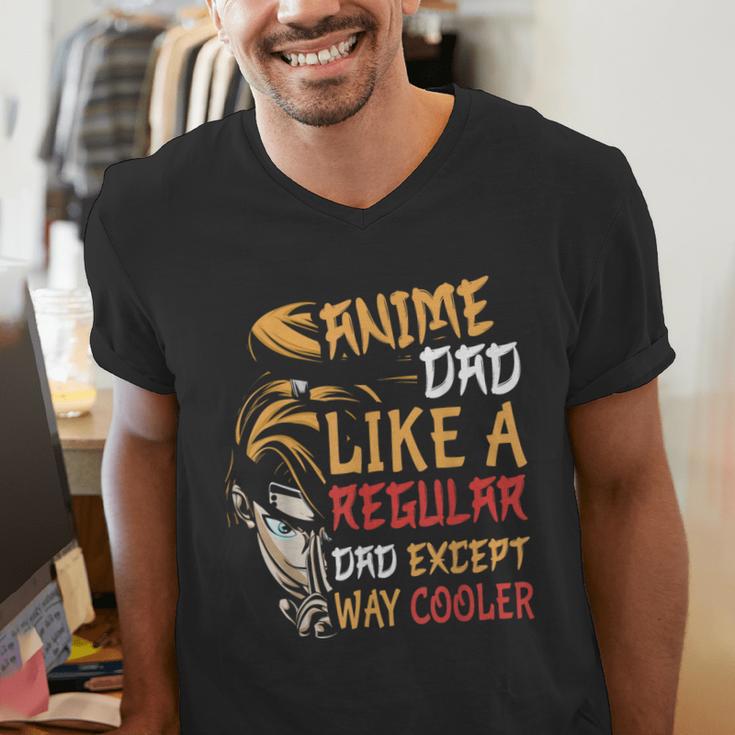 Men Anime Father's Day Anime Dad Except Way Cooler Men's V-Neck T-Shirt