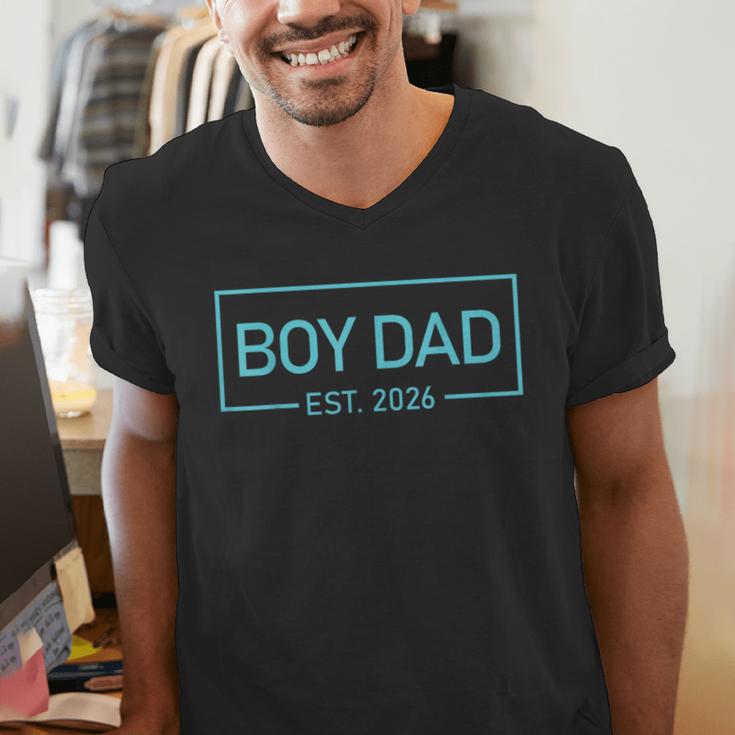 Men Boy Dad Est 2026 Newborn Daddy Father Baby Boy Son Men's V-Neck T-Shirt Men Boy Dad Est 2026 Newborn Daddy Father Baby Boy Son Men's V-Neck T-Shirt