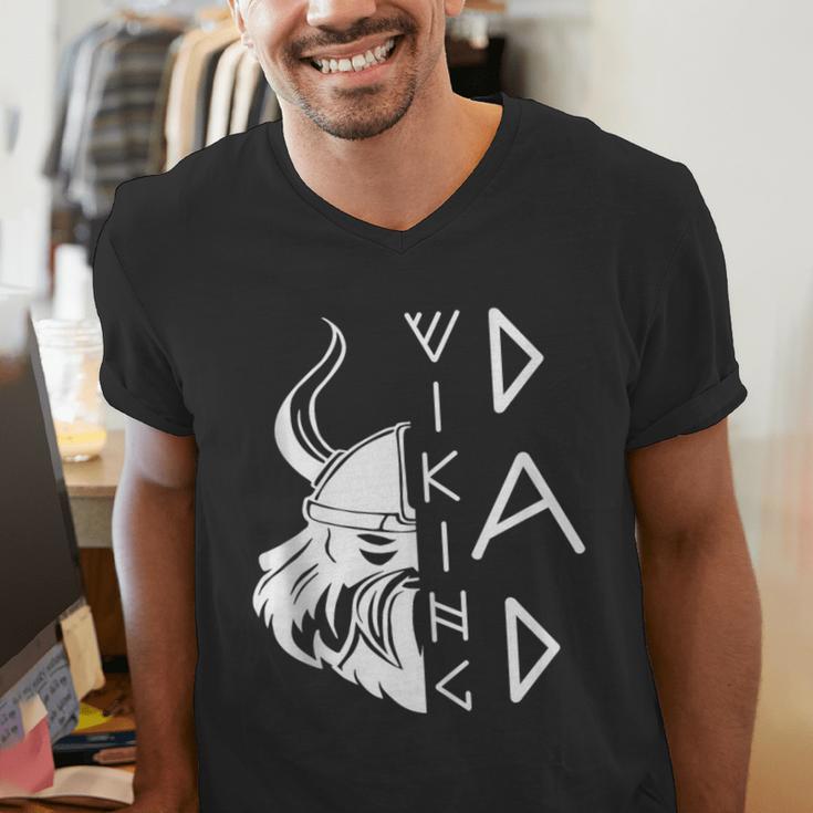 Men Celtic Norse Mythology Viking Dad Men's V-Neck T-Shirt