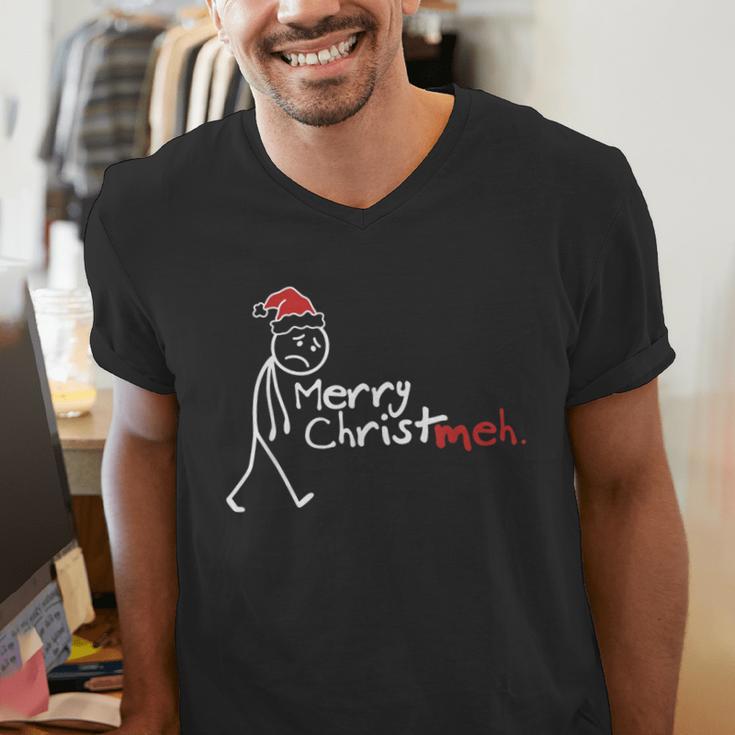 Merry Christ-Meh Christmas Introvert Men's V-Neck T-Shirt
