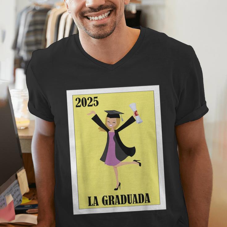 Mexican For Graduation La Graduada 2025 Men's V-Neck T-Shirt