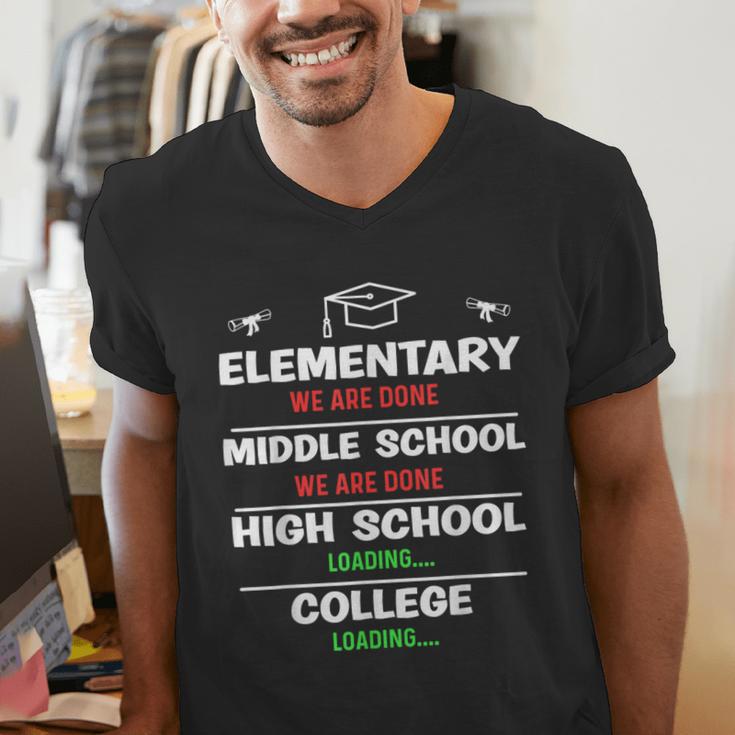 Middle School Graduation We Are Done Class Of 2023 8th Grade Men's V-Neck T-Shirt