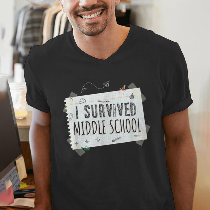 Middle School Graduation Shirts Graduate Grad Men's V-Neck T-Shirt
