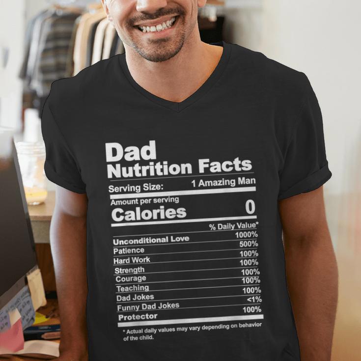 Miftees Fathers Day Tees Dad Nutrition Facts Men's V-Neck T-Shirt