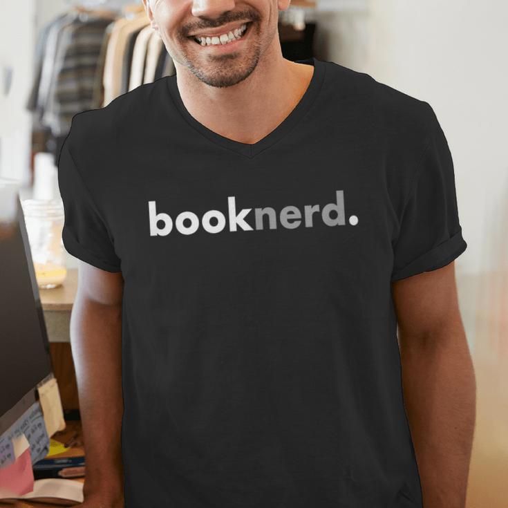 Minimalist Book Lover Book Nerd Men's V-Neck T-Shirt