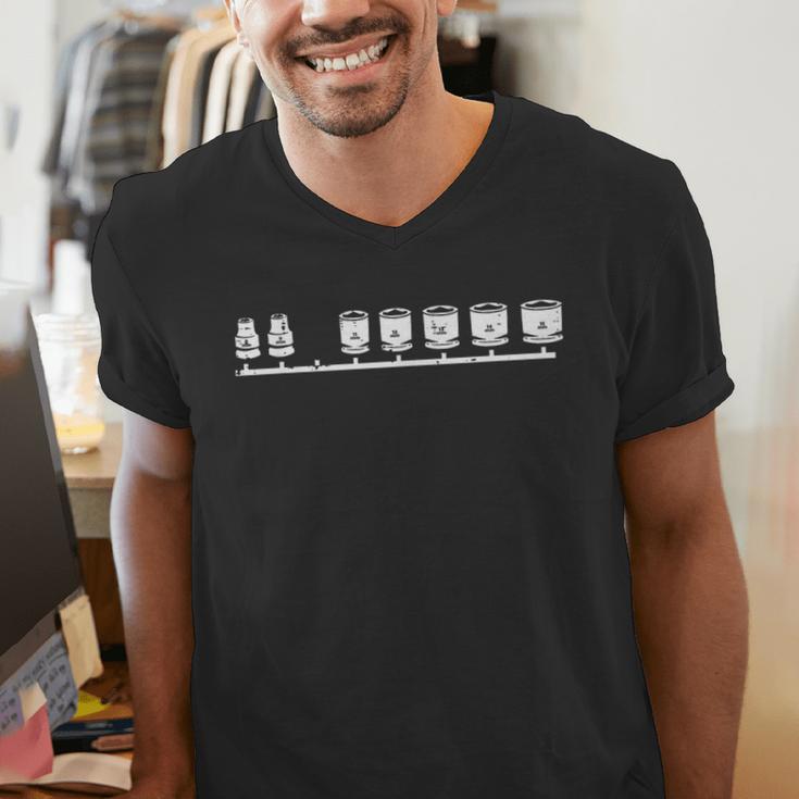Missing 10mm Socket Car Auto Mechanic Garage Men Dad Men's V-Neck T-Shirt