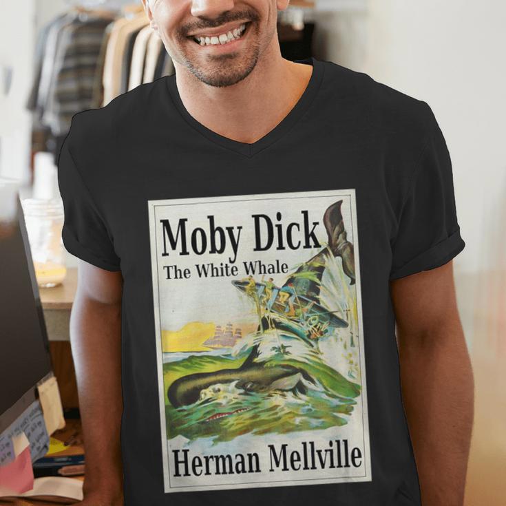 Moby Dick Book Cover Illustration Men's V-Neck T-Shirt