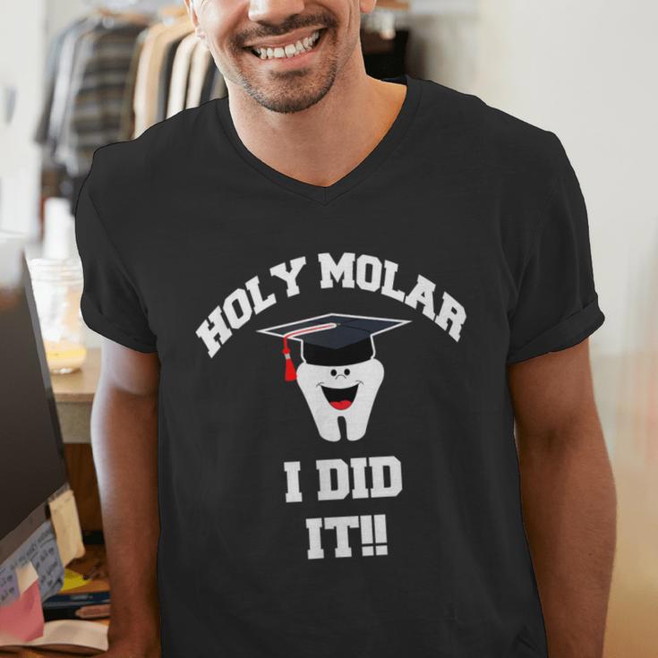 Molar Dentist Dental Hygienist Graduation Shirt Men's V-Neck T-Shirt