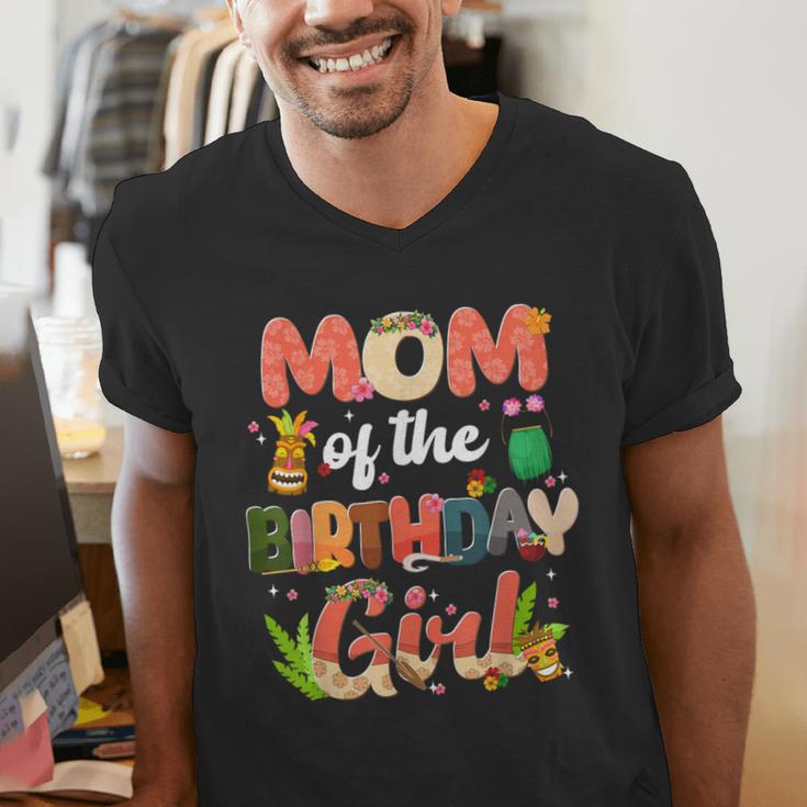 Mom And Dad Birthday Girl Matching Family Party Decorations Men's V-Neck T-Shirt