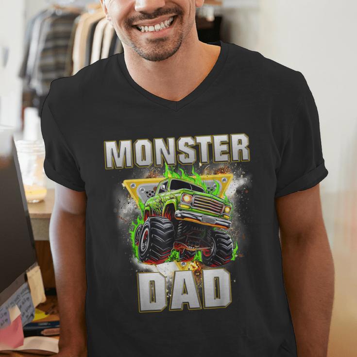 Monster Truck Dad Monster Truck Are My Jam Adults Kids Men's V-Neck T-Shirt Monster Truck Dad Monster Truck Are My Jam Adults Kids Men's V-Neck T-Shirt