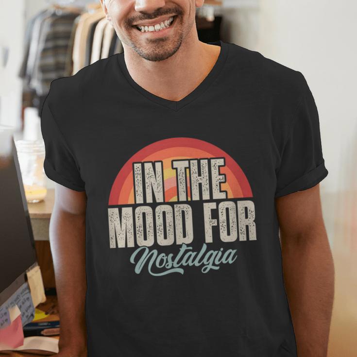 In The Mood For Nostalgia Vintage 80s 90s Retro Men's V-Neck T-Shirt In The Mood For Nostalgia Vintage 80s 90s Retro Men's V-Neck T-Shirt