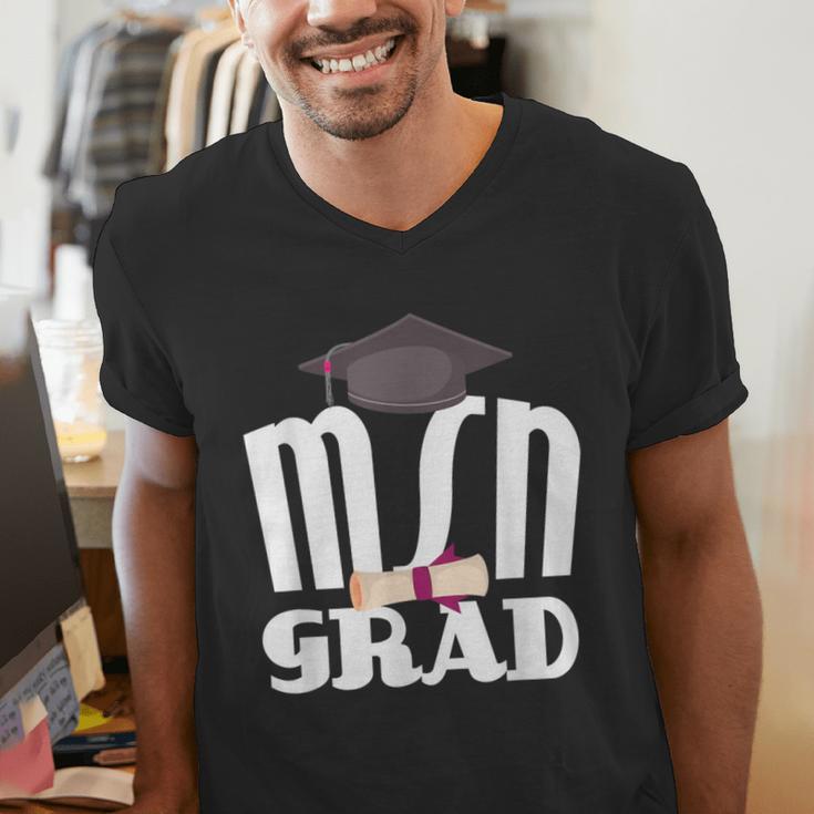MSN Masters Graduation Men Women Son Daughter Men's V-Neck T-Shirt