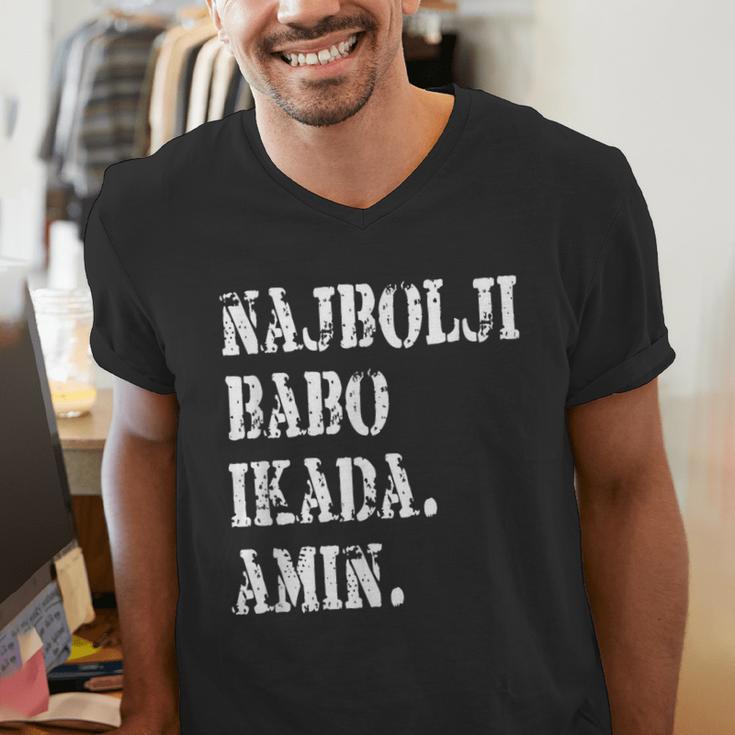 Najbolji Babo Ikad Bosnian Dad Men's V-Neck T-Shirt