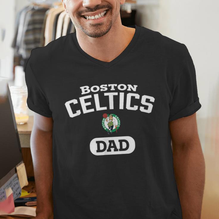 NBA Boston Celtics Dad Arched Team Logo Men's V-Neck T-Shirt